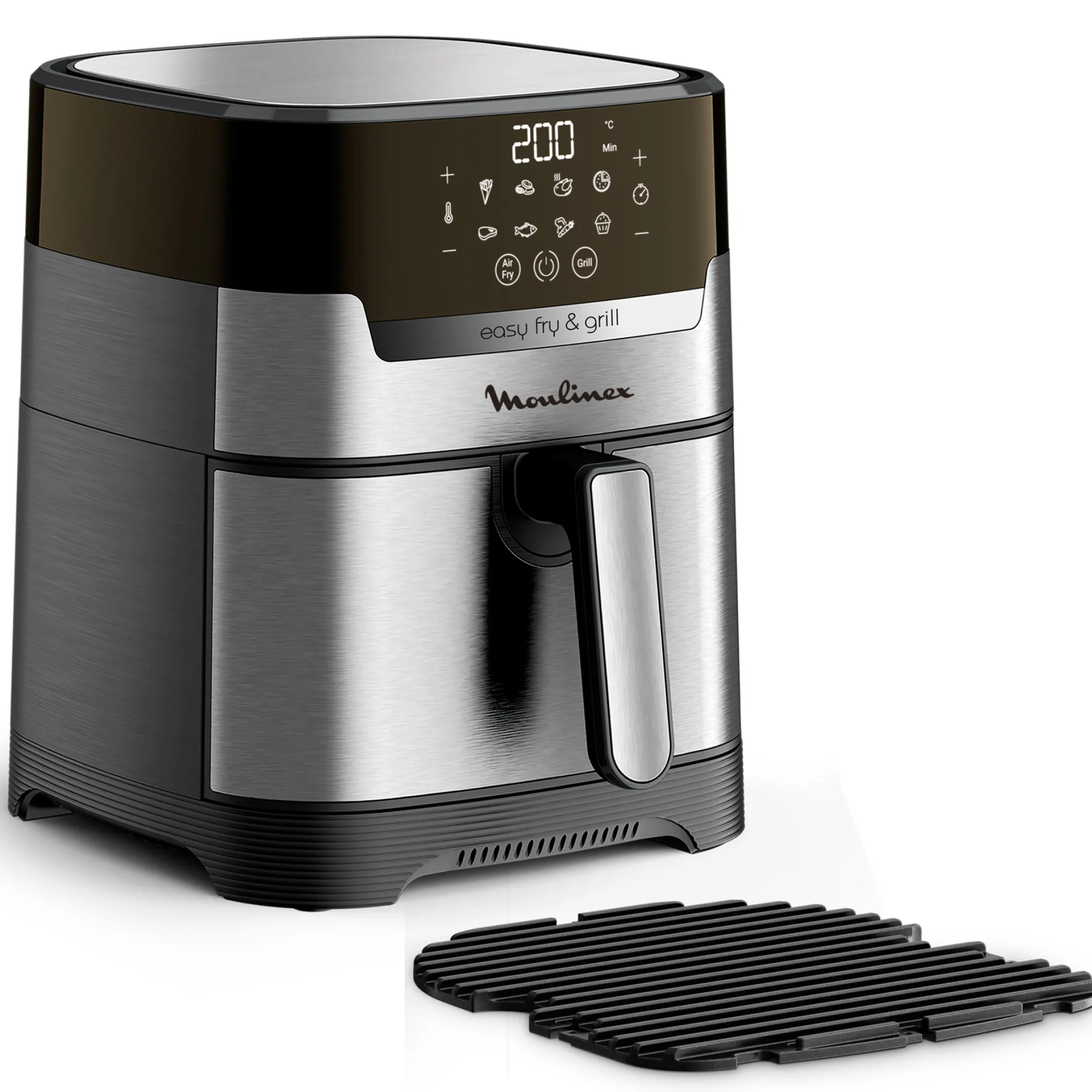 Easy Fry & Grill, Friteuse Sans Huile 4,2L (6 Pers.), Air Fryer, Grill, 8 Prog.,