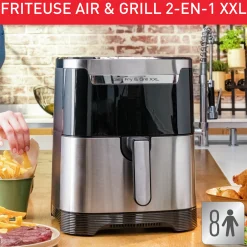 Friteuse A Air Easy Fry & Grill Xxl 6,5 L, Air Fryer, Grill, 8 Prog., 2 Zones Cuisson