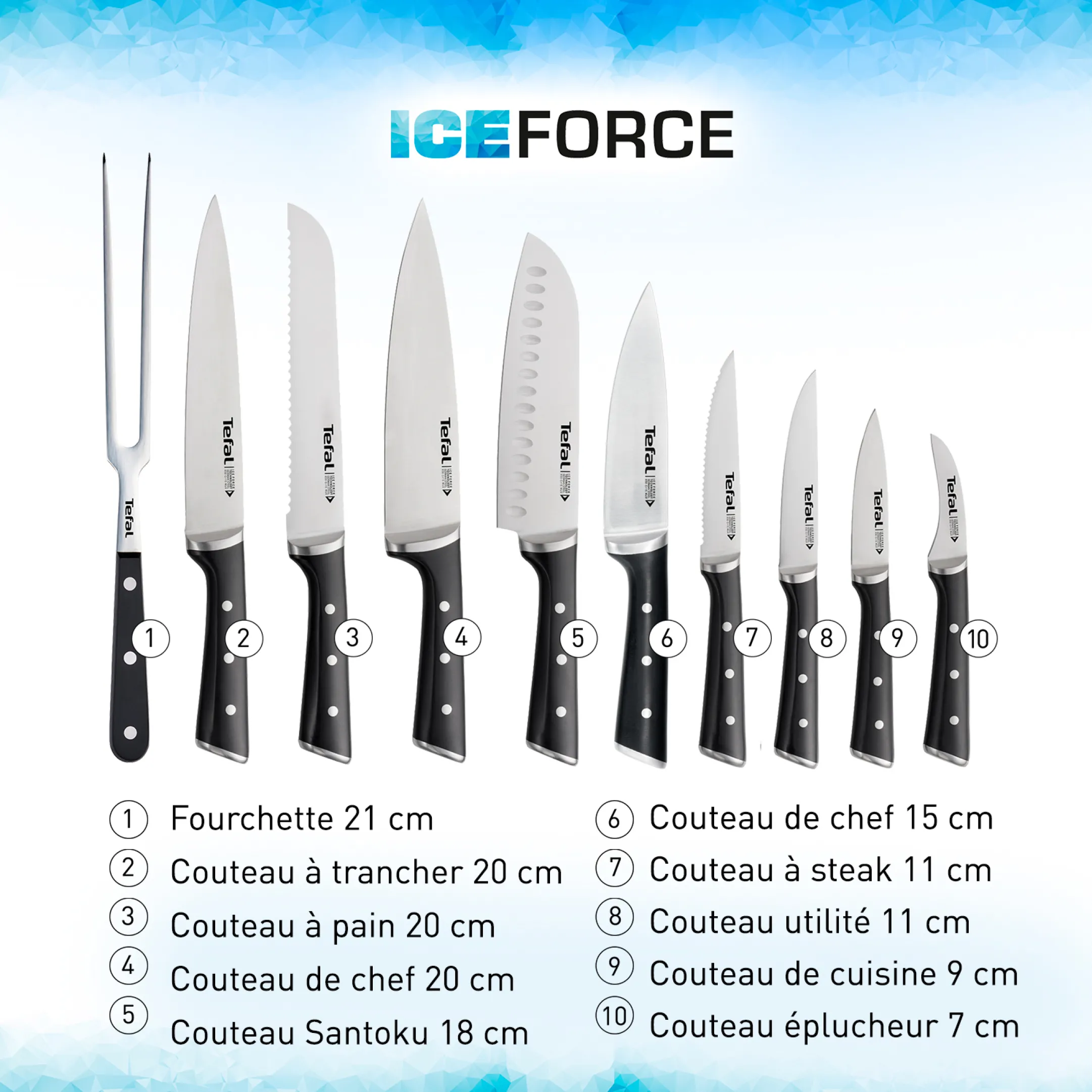Ingenio Ice Force Set 4 Couteaux A Steak Inox