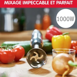 Quickchef 4 En 1 Noir /Inox 1000W + 3 Accessoires