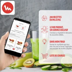 Soup&Plus Gris 1100 W + Panier Vapeur Inox