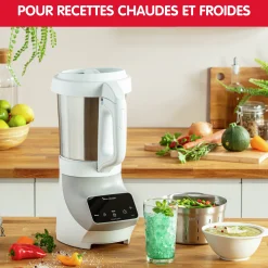 Soup&Plus Gris 1100 W + Panier Vapeur Inox